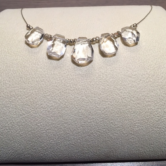 Silver and crystal necklace
