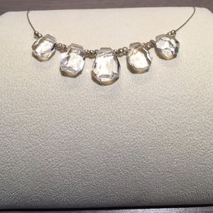 Silver and crystal necklace