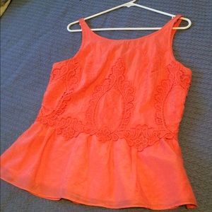 Dolce Vita  coral peplum lace top 8