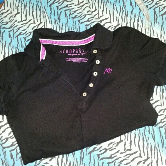 Black Aeropostale Collar Shirt