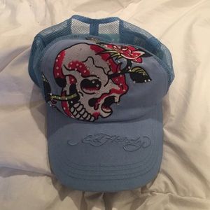 Blue Ed hardy baseball cap