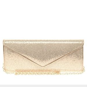 Aldo gold sparkly clutch
