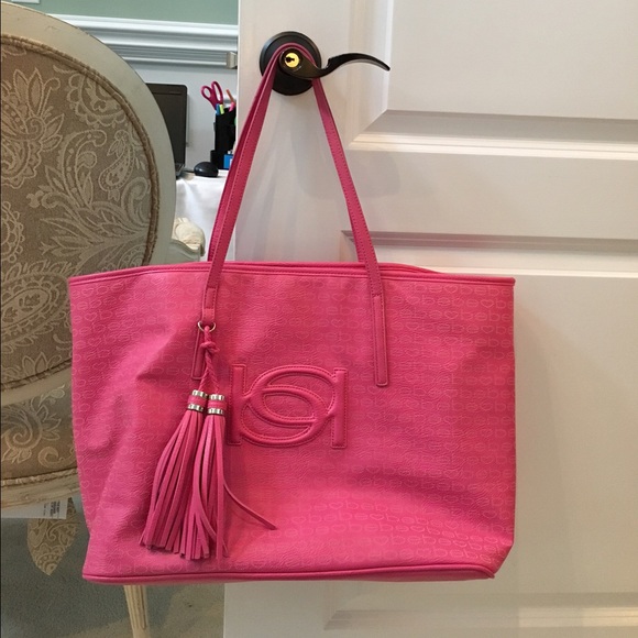 Bebe hot pink tote