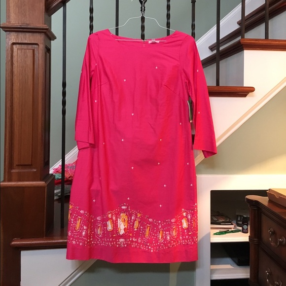 NWT Lilly Pulitzer hot pink shift dress