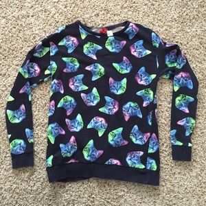 DIVIDED Cat Sweater, Small. Good condition