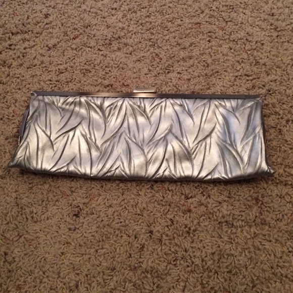 Jessica McClintock silver clutch