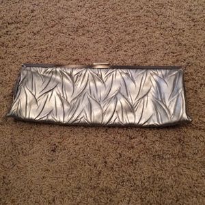 Jessica McClintock silver clutch