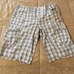 Armani exchange plaid shorts
