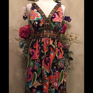 Brightly colored dress. No flaws