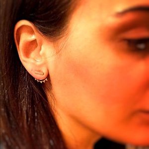 Sunahara 14k gold plated Pyramid Ear Jacket