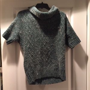 Blue short sleeve sweater