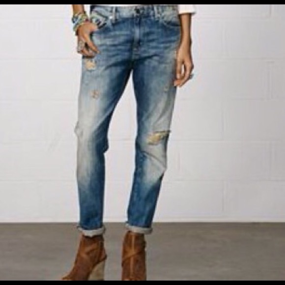 Boyfriend cut Ralph Lauren distressed Jeans