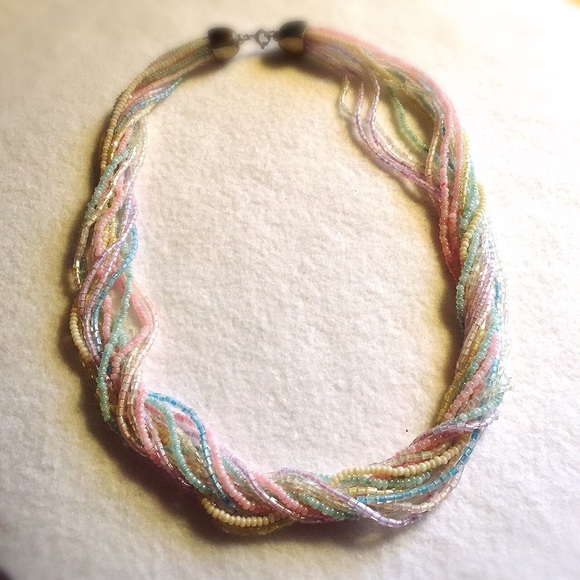 Vintage multi strand bead necklace