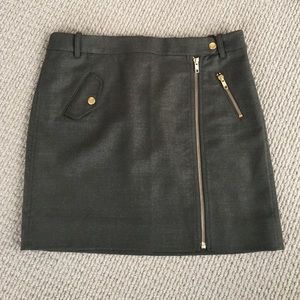 Army green jcrew motorcycle mini in wool