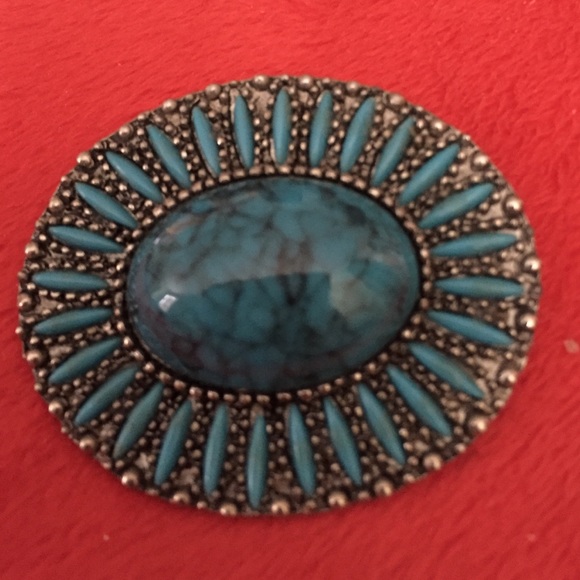 INDIAN  Jewelry - BEAUTIFUL TURQUOISE BROOCH