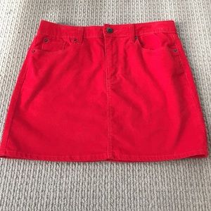 Gap Orange corduroy mini skirt