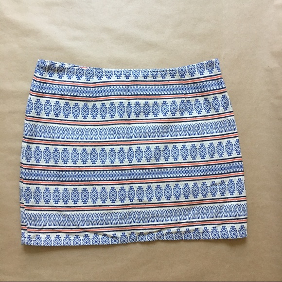 Woven Ikat Print Skirt - Picture 2 of 3