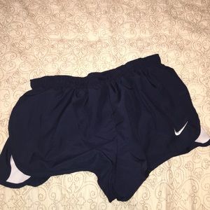 Navy Nike running shorts