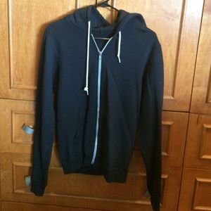 Black American apparel zip up hoodie