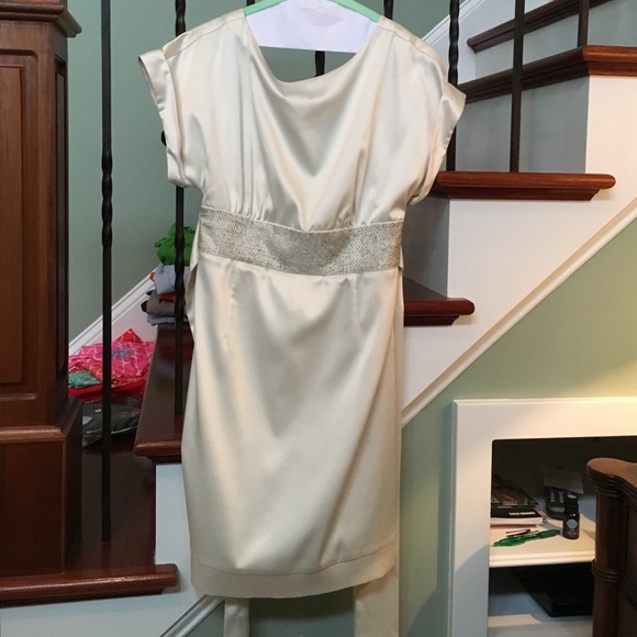 Satin Forever 21 V-back sash dress - Picture 1 of 4