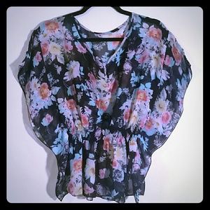 Sheer floral top