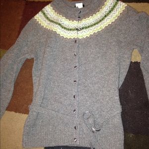 J. Crew wool/rabbit Fair Isle cardigan
