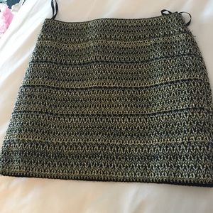 WOW Couture Gold, Silver, and Black Mini Skirt