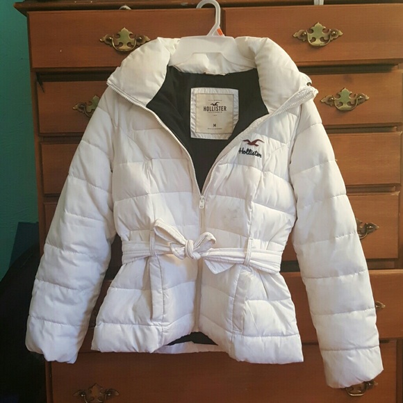 White puffer coat