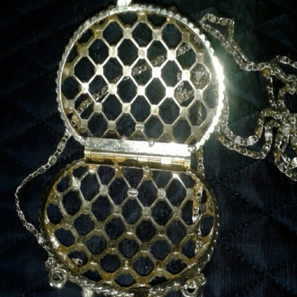 Gold Metallic Rhinestone Evening Bag NWOT - Picture 2 of 4