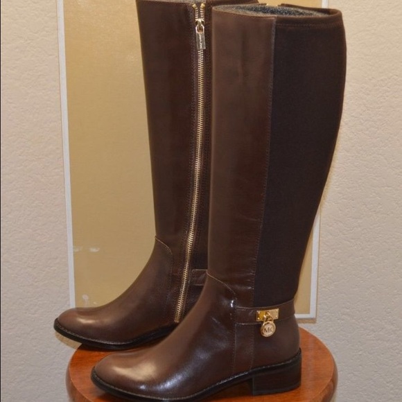 🆕🎉Michael Kors Hamilton Leather Boots 🚫trades - Picture 4 of 4