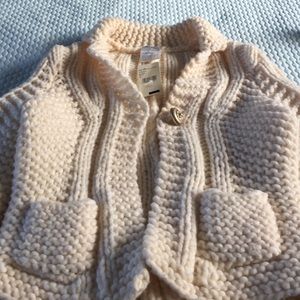 Chanel cream cable knit sweater