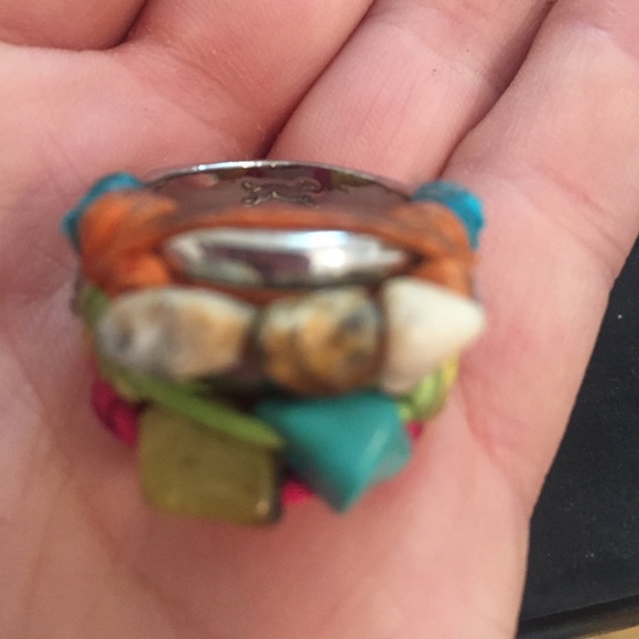 Real silver/ stones hand made ring from India - Picture 2 of 3