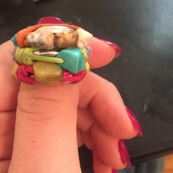 Real silver/ stones hand made ring from India - Picture 3 of 3