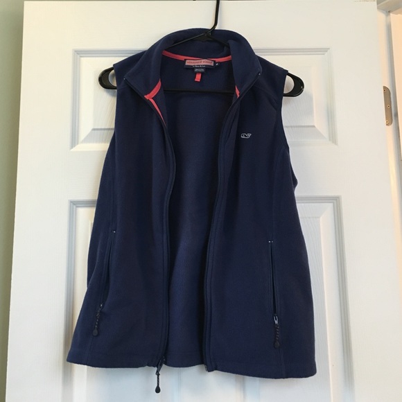 Vineyard vines navy fleece vest