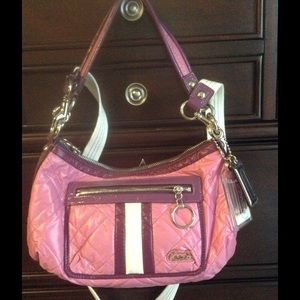 Pink/purple Coach cross body or shoulder