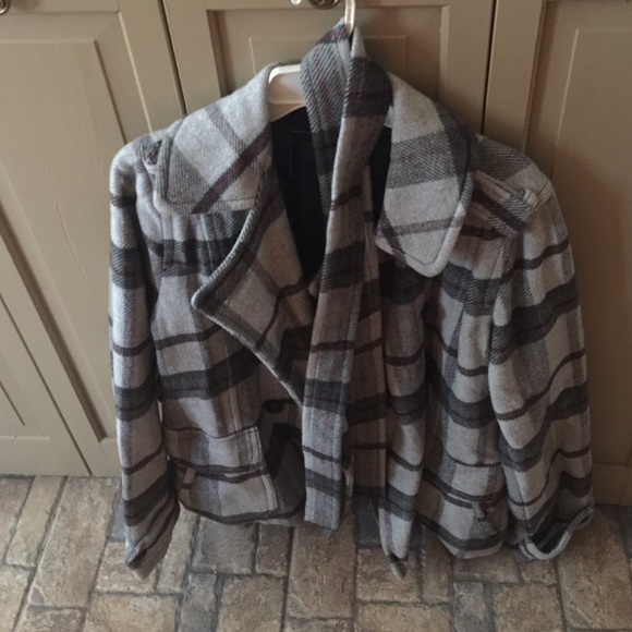 American Eagle Plaid Peacoat.