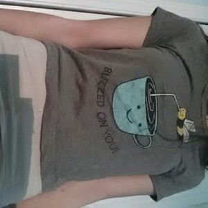 Buzzed on yiu graphic cropped tee