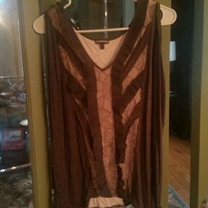 Express Lace and Ruffle tank