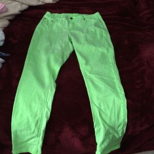 Neon green jeans - never worn