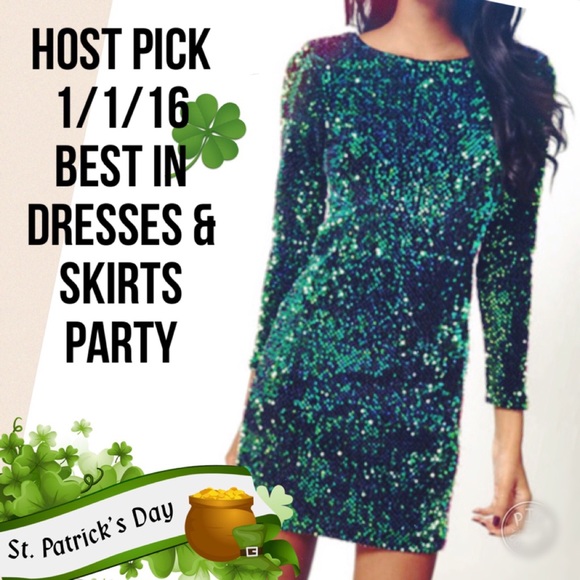 ValMarie Boutique Dresses & Skirts - 🎉HOST PICK🎉 Green Mini Sequin Party Dress
