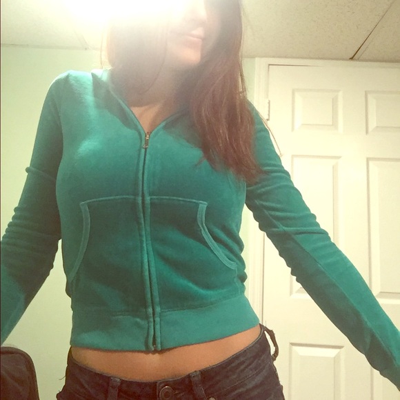 Authentic Juicy Couture velour track jacket hoodie