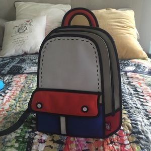 Jump from paper 3-D backpack