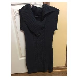 Black knit sweater dress