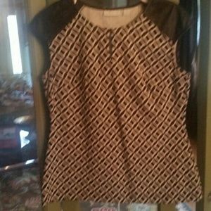 Ny & Co. Black Leather Cap Sleeve