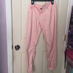 Light pink skinny jeans
