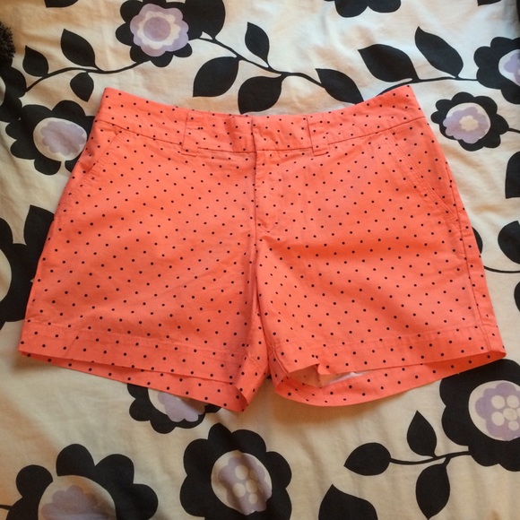 Orange and navy polka dot Tommy Hilfiger shorts