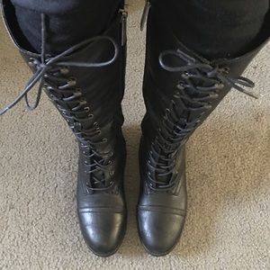 Tall combat boots