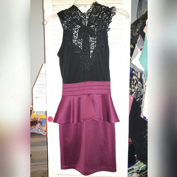 Lace front peplum charlotte russe dress