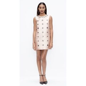 Pink Embellished Shift Dress 6P
