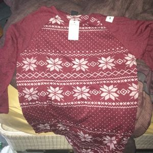 Gener burgundy fair isle bball